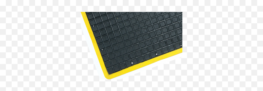 Grid Surface Moulded Rubber Anti Fatigue Comfort Mat 600 X - Floor Png,Yellow Border Png