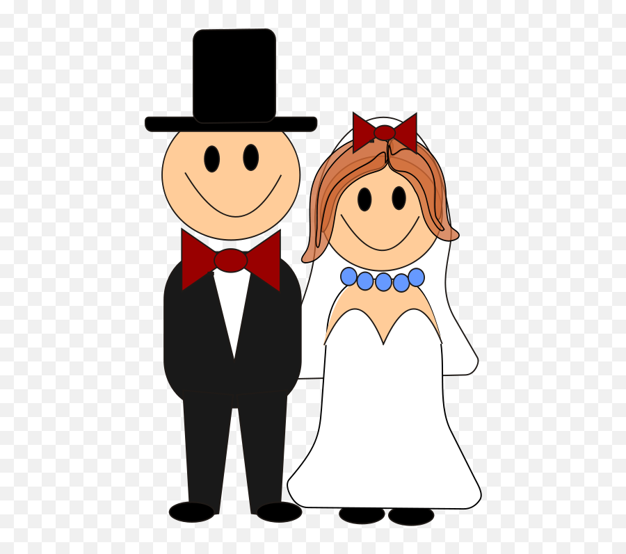 Clipart Money For The Bride And Groom - Cartoon Bride And Groom Png,Bride And Groom Png
