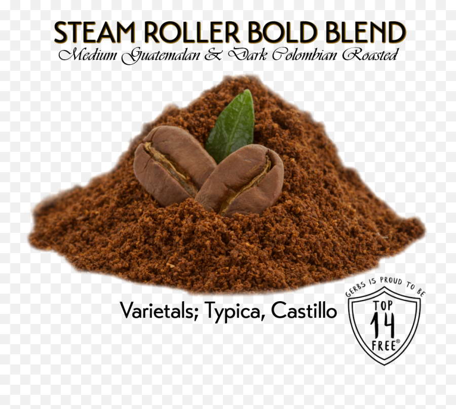 Steam Roller Bold Blend Coffee - Ground Coffee Beans Png,Coffee Steam Png