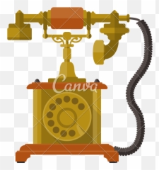 Retro Vintage Telephone Vector Icon - Icons by Canva Illustration png