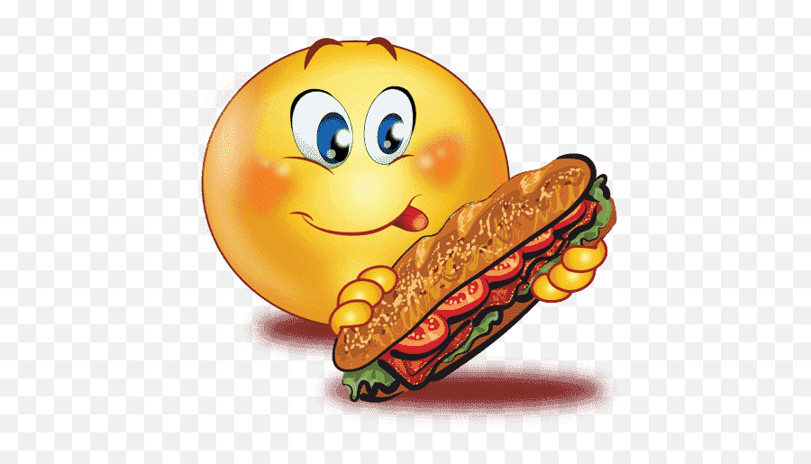 Party Hard Emoji Transparent Background Png Mart - Emoji Eating A Sandwich,Party Transparent Background
