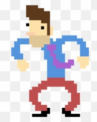 Animation Transprent Png Free Clipart Black And White - Pixel Art,Black Person Png