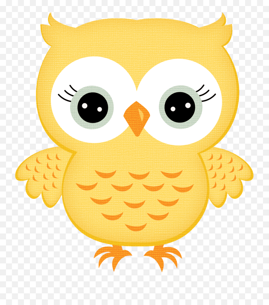 Yellow Owl Clipart Transparent - Yellow Cute Owl Clipart Png,Owl Clipart Png