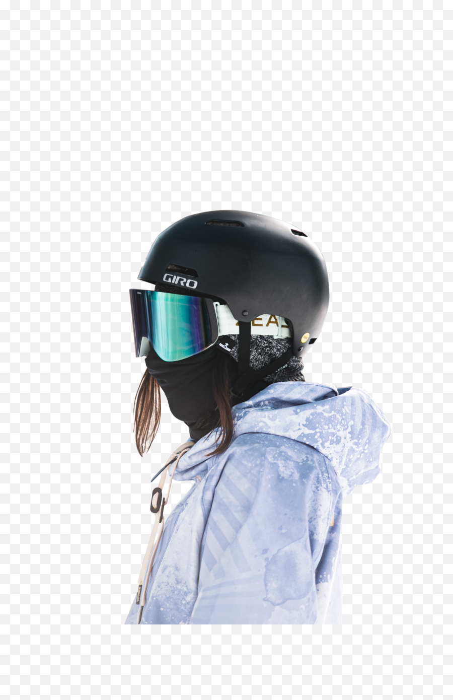 Woman In Blue Jacket Wearing Ski Mask - Motorcycle Helmet Png,Ski Mask Transparent