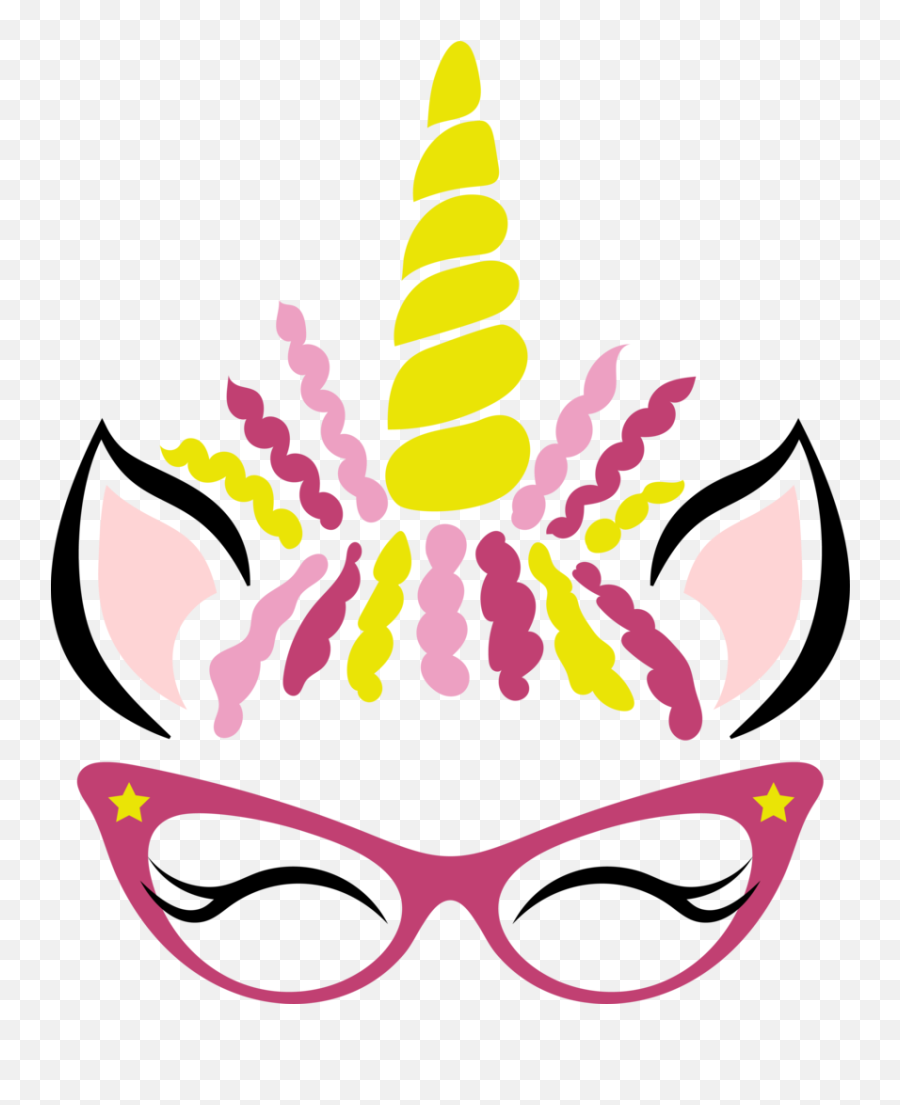 Customizable Unicorn Face Vinyl Decals - Free Unicorn Faces Clip Art Png,Unicorn Face Png