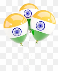 Balloon With Indian Flag - Png