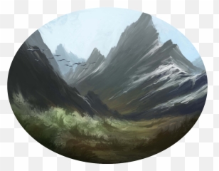 Snowy Mountains - Art Paint png