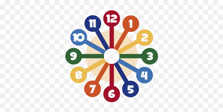 Colors Sticker Clock - Reloj De Colores Png,Reloj Png