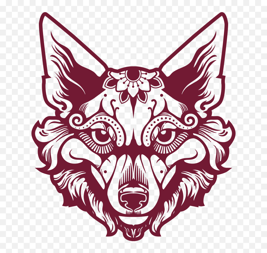 Sacred Coyote Tattoo Style Logo Created By E - Rex Of Coyote Mexican Coyote Tattoo Png,Arizona Coyotes Logo Png