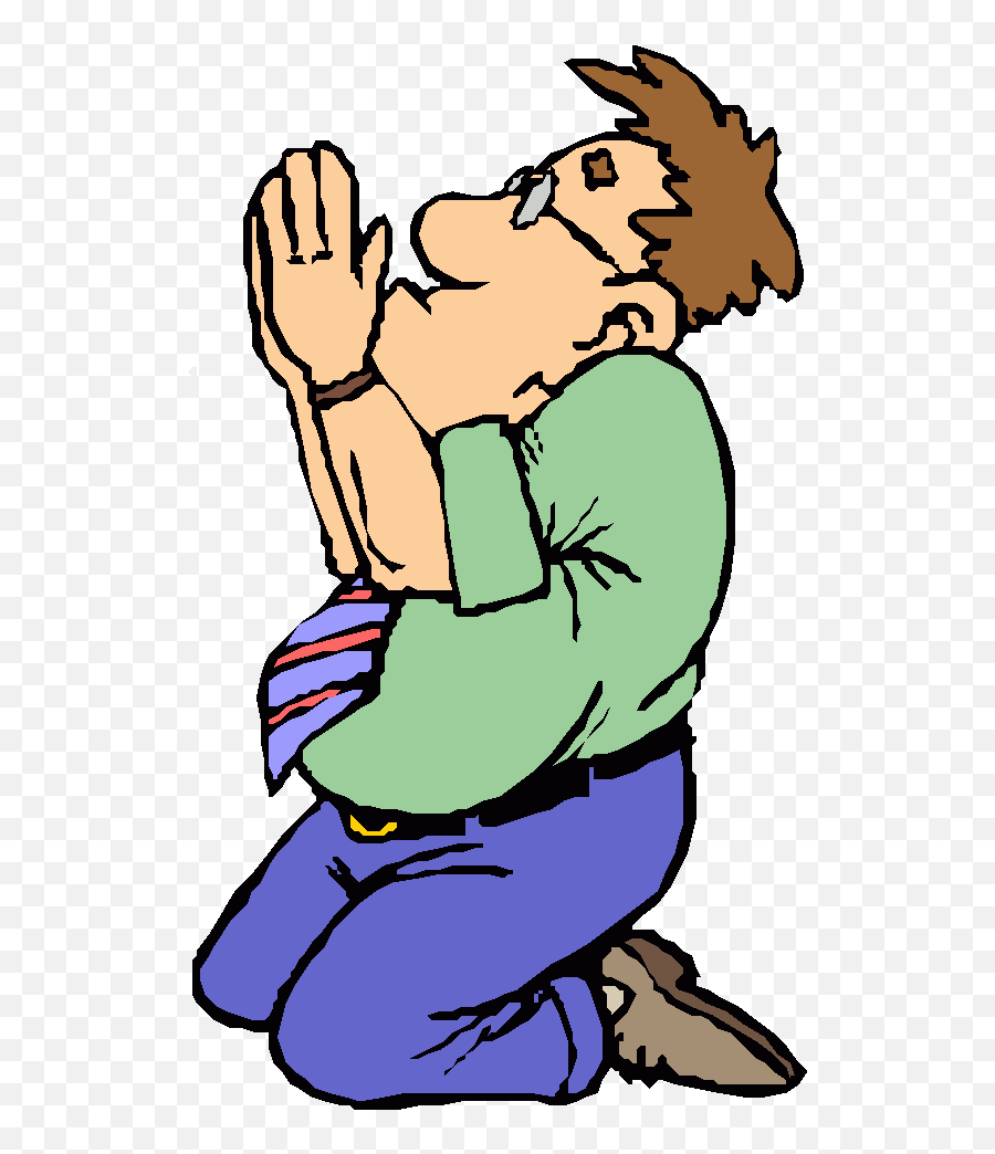 Cartoon Man Praying Clipart Hands Prayer Clip - Cartoon Praying To God Png,Prayer Png
