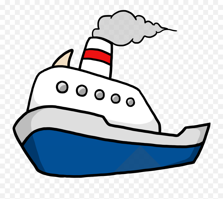Clipart Boat Water Transport - Clipart Ship Cartoon Png,Boat Silhouette Png