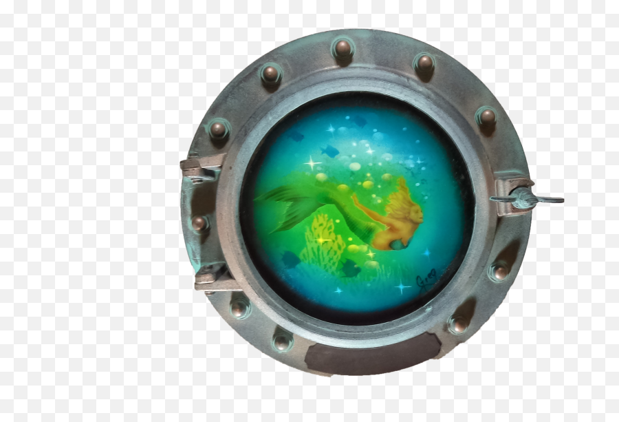 Porthole Round Decorative With Mermaid And Coral Florida Fish Mounts - Porthole Png,Porthole Png