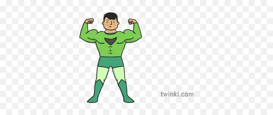 Super Strong Superhero Illustration - Twinkl Twinkl Superhero Png,Superheroes Png