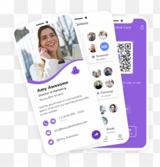 Digital Business Cards Contact - Digital Business Card Template Png,Social Media Logos For Business Cards