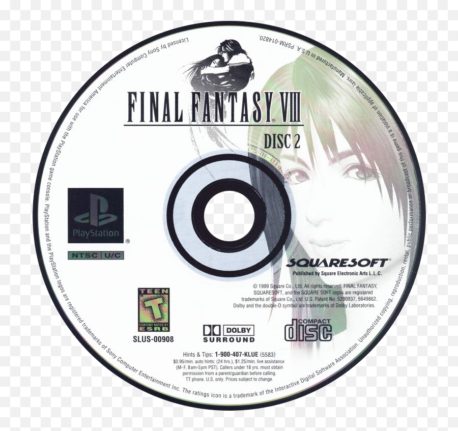 Final Fantasy Viii Details - Final Fantasy Viii Playstation Disc2 Png,Final Fantasy 8 Logo