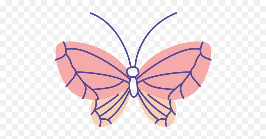 Cute Butterfly Flat Style Icon - Canva Girly Png,Butterfly Icon Image Girly
