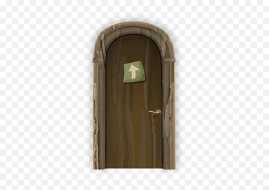 Door Round Arch Entrance - Wooden Back Door Transparent Png,Doorway Png