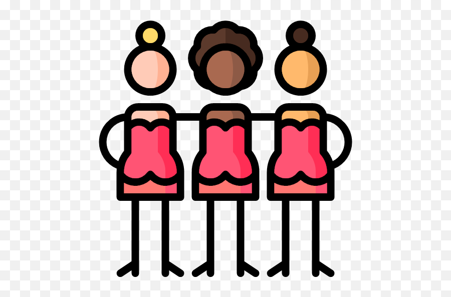 Line And Color Bridesmaids Icon Png
