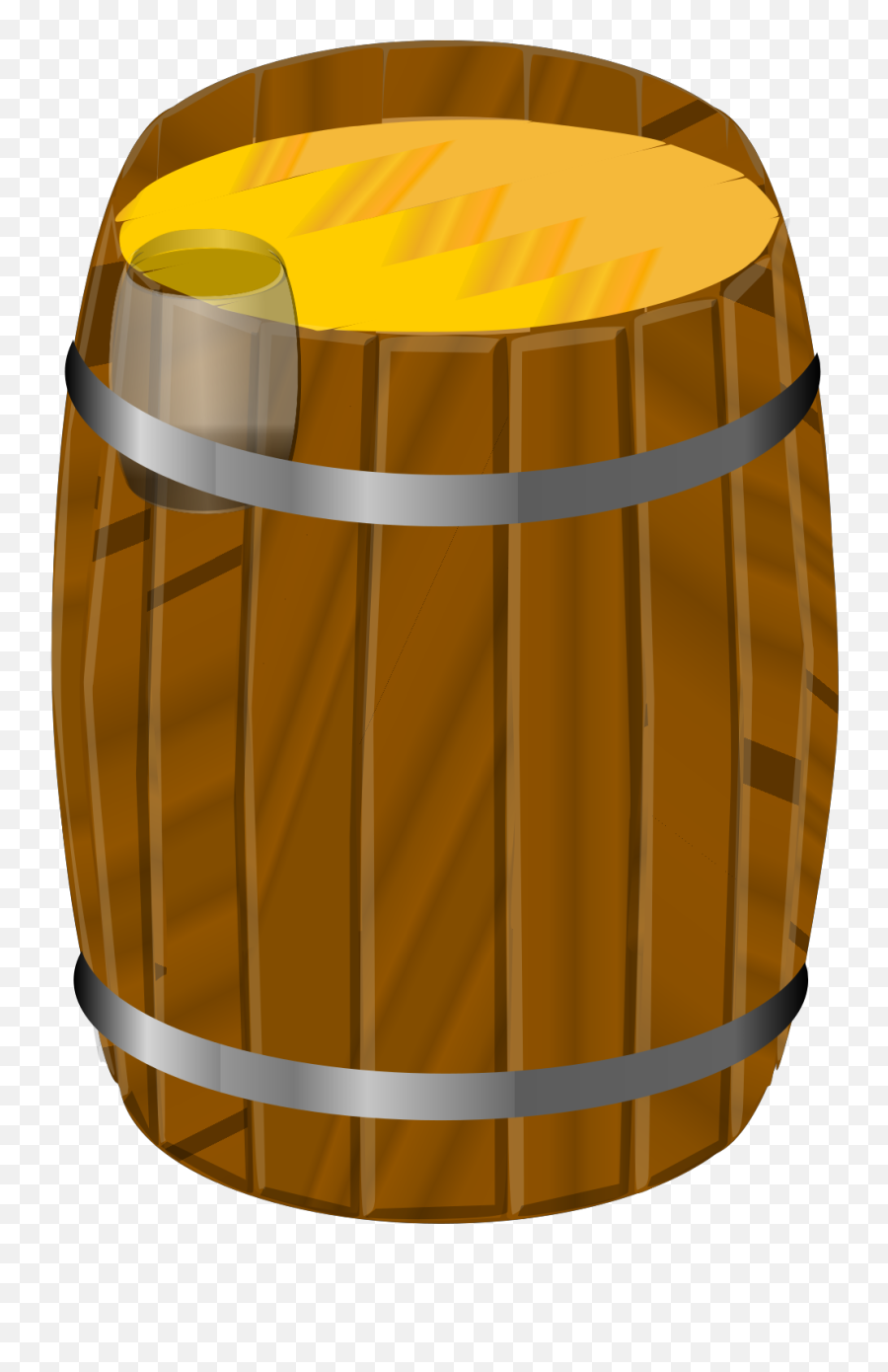 Wooden Barrel Svg Vector Clip Art - Svg Clipart Cylinder Png,Barrell Icon