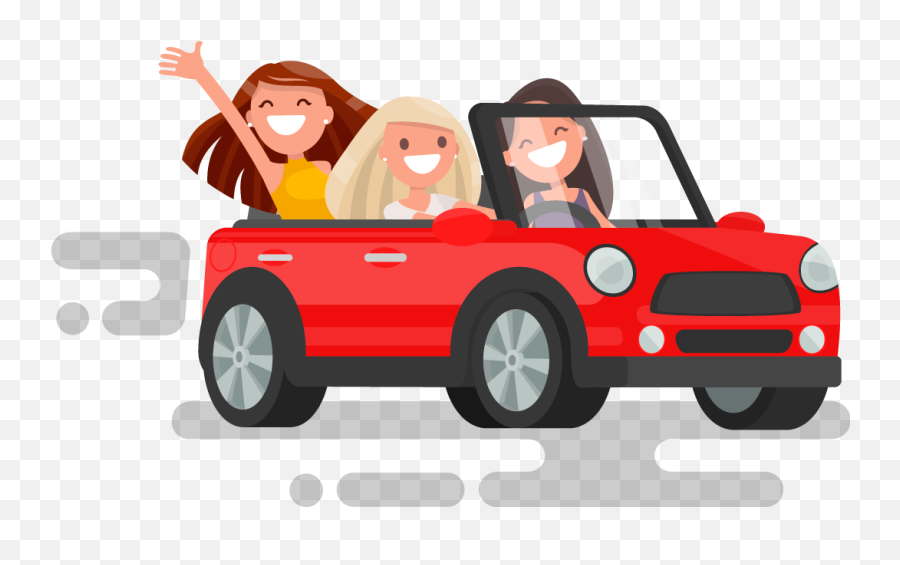 Download Iride Safe - Teen In Car Clipart Png Image With No Cartoon Car With Passengers,Car Clipart Transparent Background