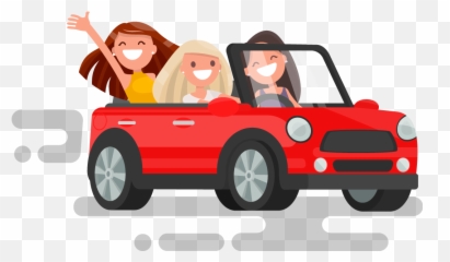 Download Iride Safe - Teen In Car Clipart Png Image With No Cartoon Car With Passengers,Car Clipart Transparent Background