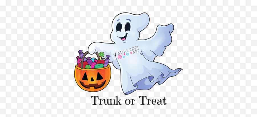 Giveaway Trunk Or Treat Family 4 Pack - Cartoon Halloween The Ghost Png,Trunk Or Treat Png