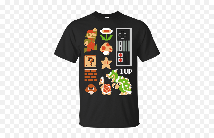 Nintendo Super Mario 8 - Bit Retro Icon Grid Graphic Tshirt Jack Daniels Shirt Parody Png,Nes Icon
