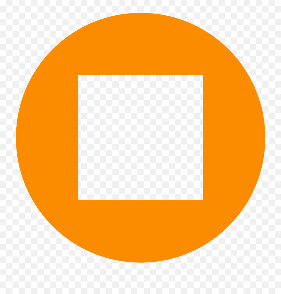 Fileeo Circle Orange Squaresvg - Wikimedia Commons Red Stop Button Icon Png,Square Icon Png