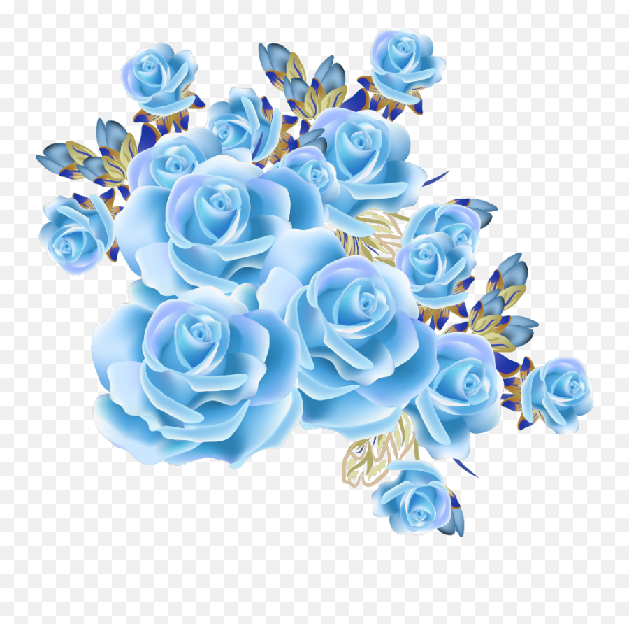 Download Mq Sticker - Rose Flower Background Png Full Size Royal Blue Flower  Png,Flower Background Png - free transparent png images 