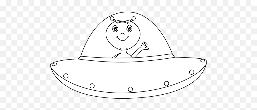 Library Of Black Ufo Clipart Royalty Free Stock Png Files - Clip Art Black And White Alien,Ufo Png