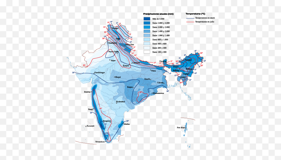 India Climate Map - Map Png,India Map Png