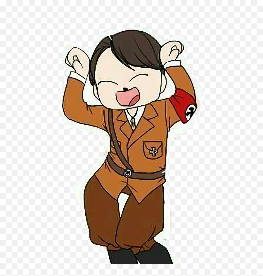 Hitler Sticker - Adolf Hitler Anime Kawaii Transparent Hitler Cute Anime Girl Png,Adolf Hitler Png