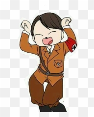 Hitler Sticker - Adolf Hitler Anime Kawaii Transparent Hitler Cute Anime Girl Png,Adolf Hitler Png