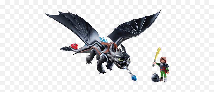 How To Train Your Dragon - Hiccup And Toothless Playmobil Construction Set Toothless How To Train Your Dragon Playmobil Png,Toothless Png