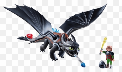 How To Train Your Dragon - Hiccup And Toothless Playmobil Construction Set Toothless How To Train Your Dragon Playmobil Png,Toothless Png
