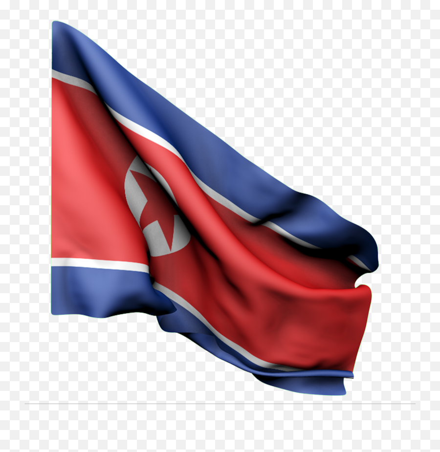 Flag North Korea Red Blue White - North Korean Flag Gif Png,Korean Flag Png