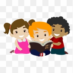 Kids Reading Bible - Cartoon png