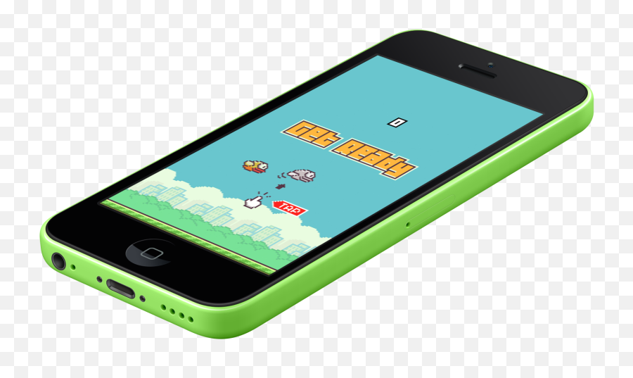 Download Flappy Bird Splash - Yellow Iphone Mockup Png Image Iphone Perspective Png,Iphone Mockup Png