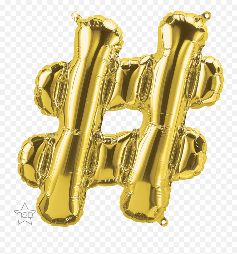 86cm Symbol Hashtag Gold Foil Balloon 59909 - Each Pkgd Png,Gold Foil Png