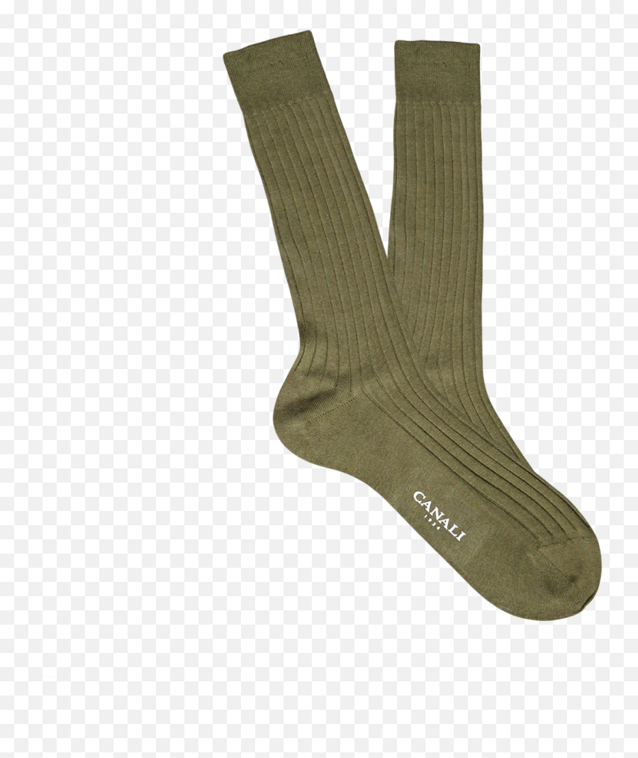 Green Ribbed Cotton Socks - Sock Png,Italian Hand Png