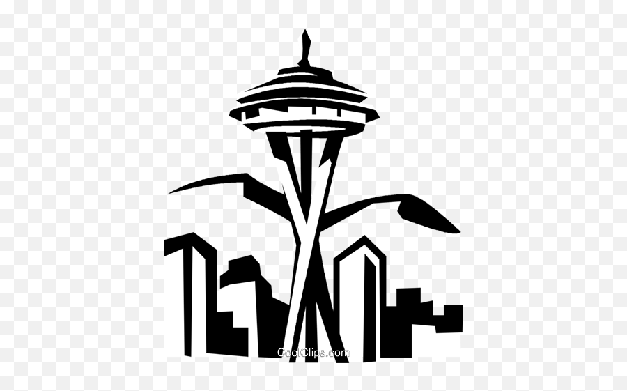 Space Needle Silhouette Png Picture - Seattle Space Needle Clipart,Space Needle Png