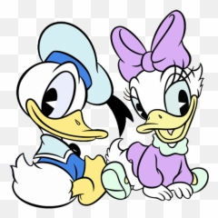 Babies Baby Minnie Mouse And Cartoon Clip Clipart Free - Baby Donald Duck Coloring Pages Png,Baby Minnie Mouse Png