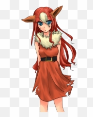 Flareon - Flareon As A Human Girl Full Size Png Download Flareon As Human Girl,Flareon Png