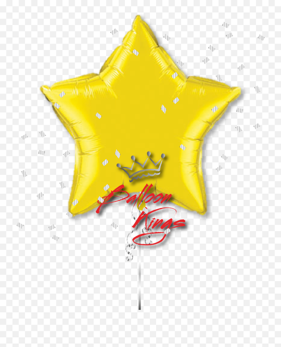 Large Yellow Star - Mylar Balloon Png,Yellow Star Transparent