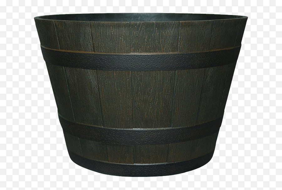 Wooden Barrel Planter Transparent - Lampshade Png,Planter Png