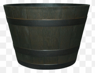 Wooden Barrel Planter Transparent - Lampshade Png,Planter Png