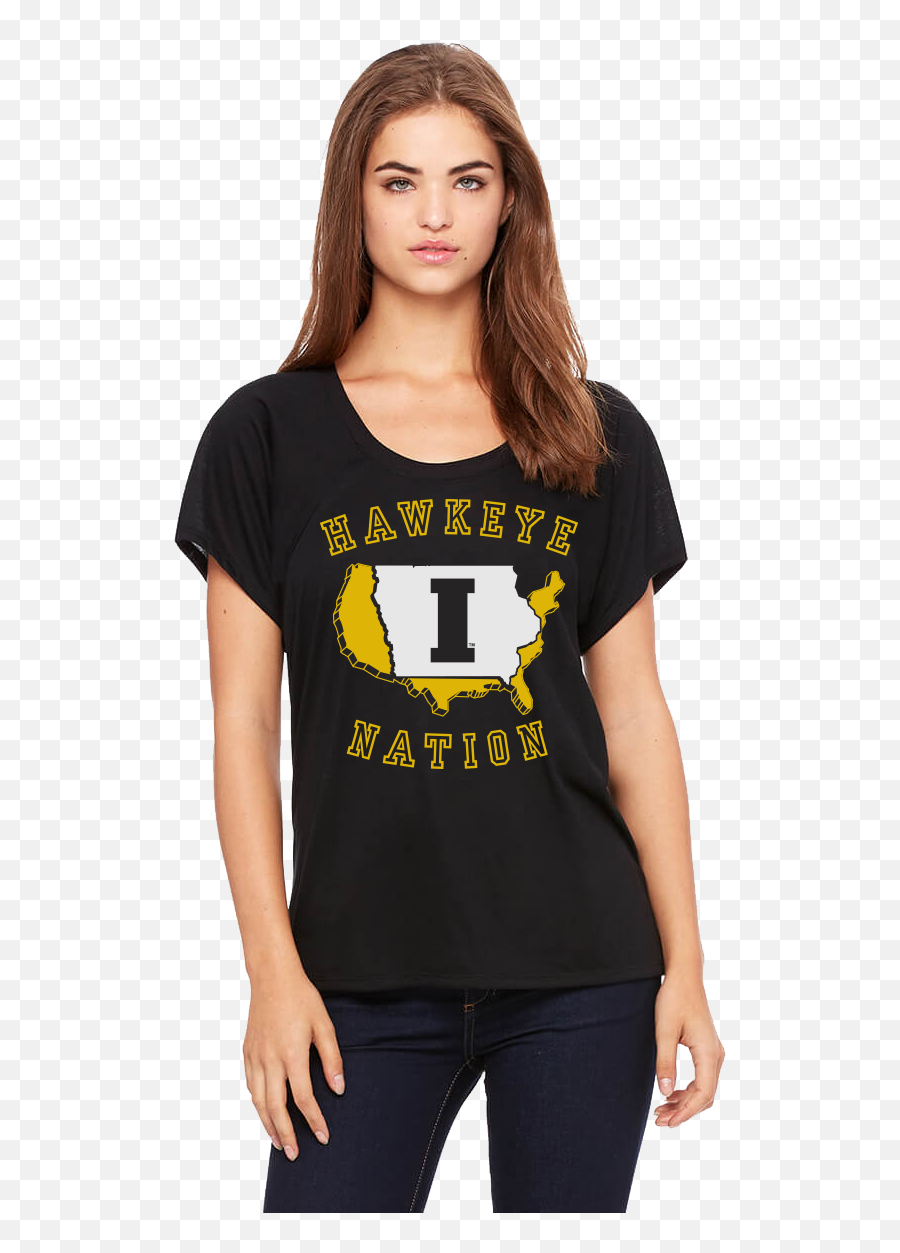University Of Iowa Womenu0027s Hawkeye Nation Flowy Raglan Tee - Voltron Legendary Defender Shirt Png,Hawkeye Png