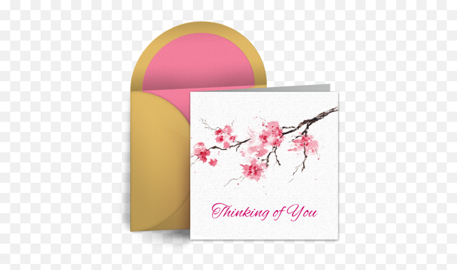 Sympathy Cherry Blossoms Ecard Care And Concern - Sakura Branch Drawing Png,Cherry Blossom Petals Png