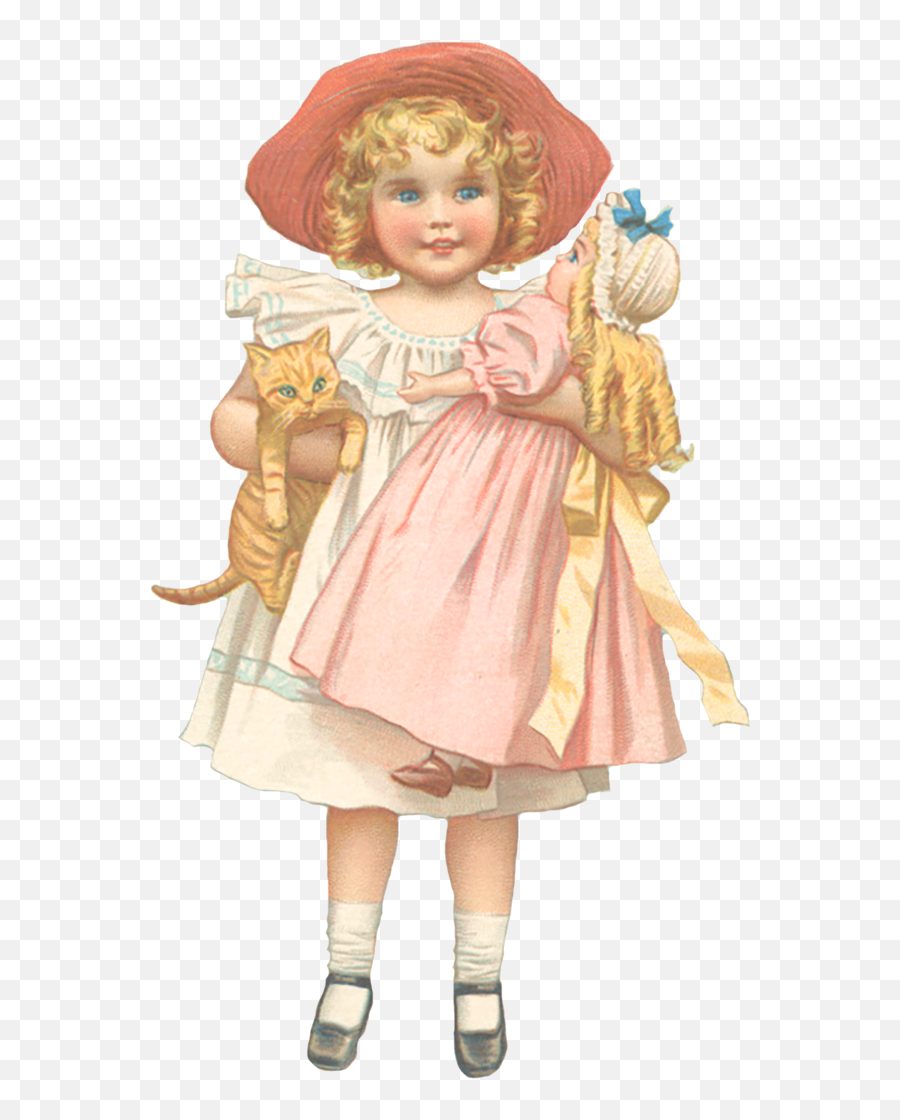 Doll - Vintage Baby Products Labels Png,Little Girl Png