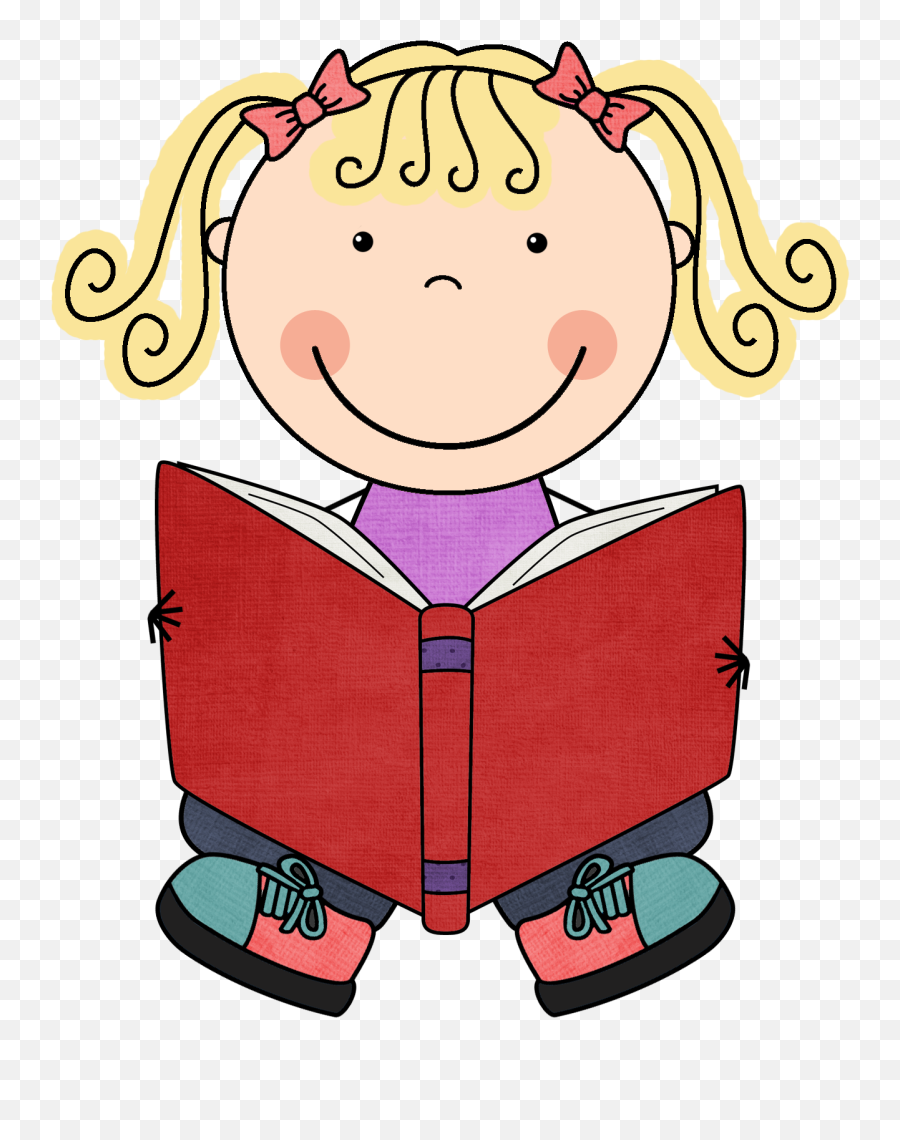 Clipart Kid Reading - Clip Art Kid Reading Png,Reading Png